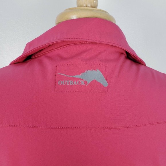 Outback Trading Company Vest Womens Medium Pink Soft Shell Fleece Lined - Picture 7 of 12